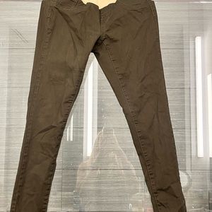 Indigo Blue Olive Green Maternity Skinny Jeans/Pants Over the Belly